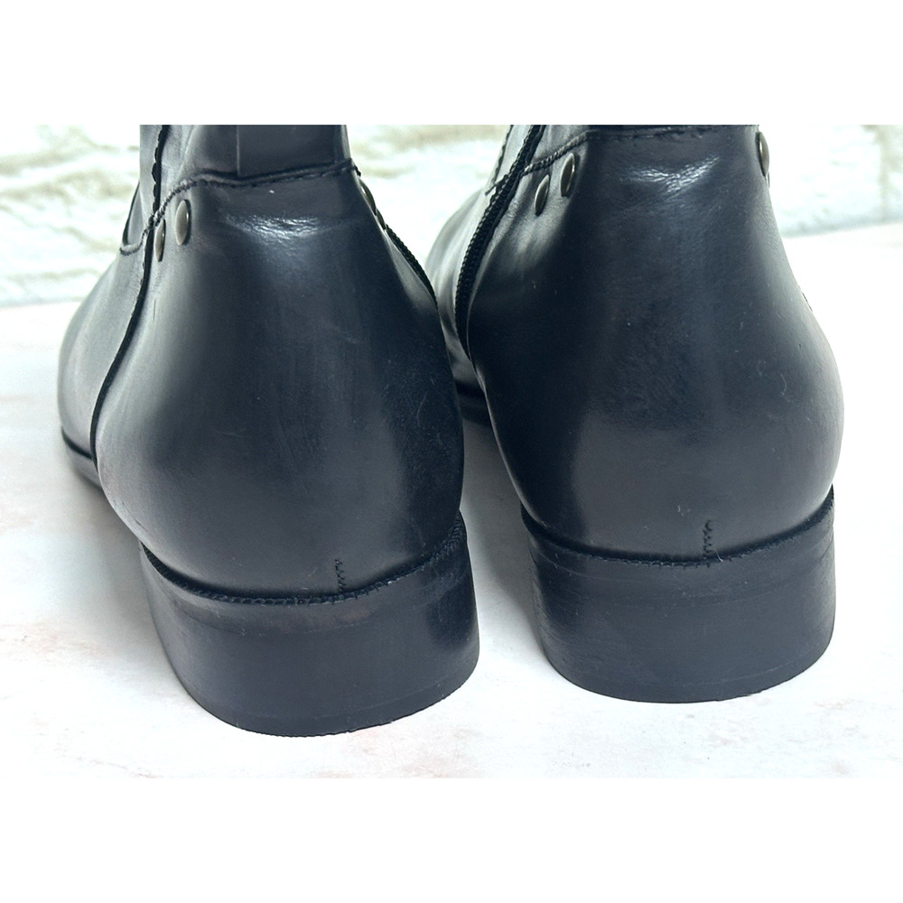 Talbots Women's Ankle Short Black Boots Size 6 1/2 Leather Uppers - Picture 5 of 16